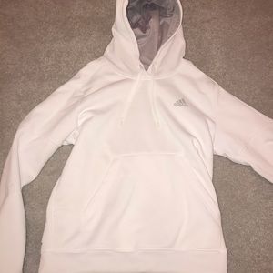 White Adidas Climawarm Hoodie